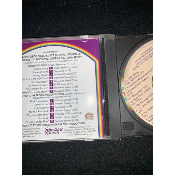 HTF Ann Arbor Blues & Jazz Festival 1973 Vol.3 (CD) 'Grind It!' Roosevelt Sykes - Picture 4 of 10